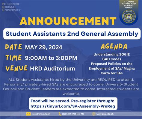 PNU Office of Student Affairs and Student Services .